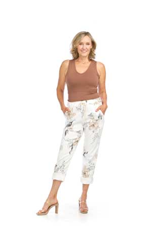 PP-16806 - FLORAL STRETCH PANTS - Colors: AS SHOWN - Available Sizes:XS-XXL - Catalog Page:78 